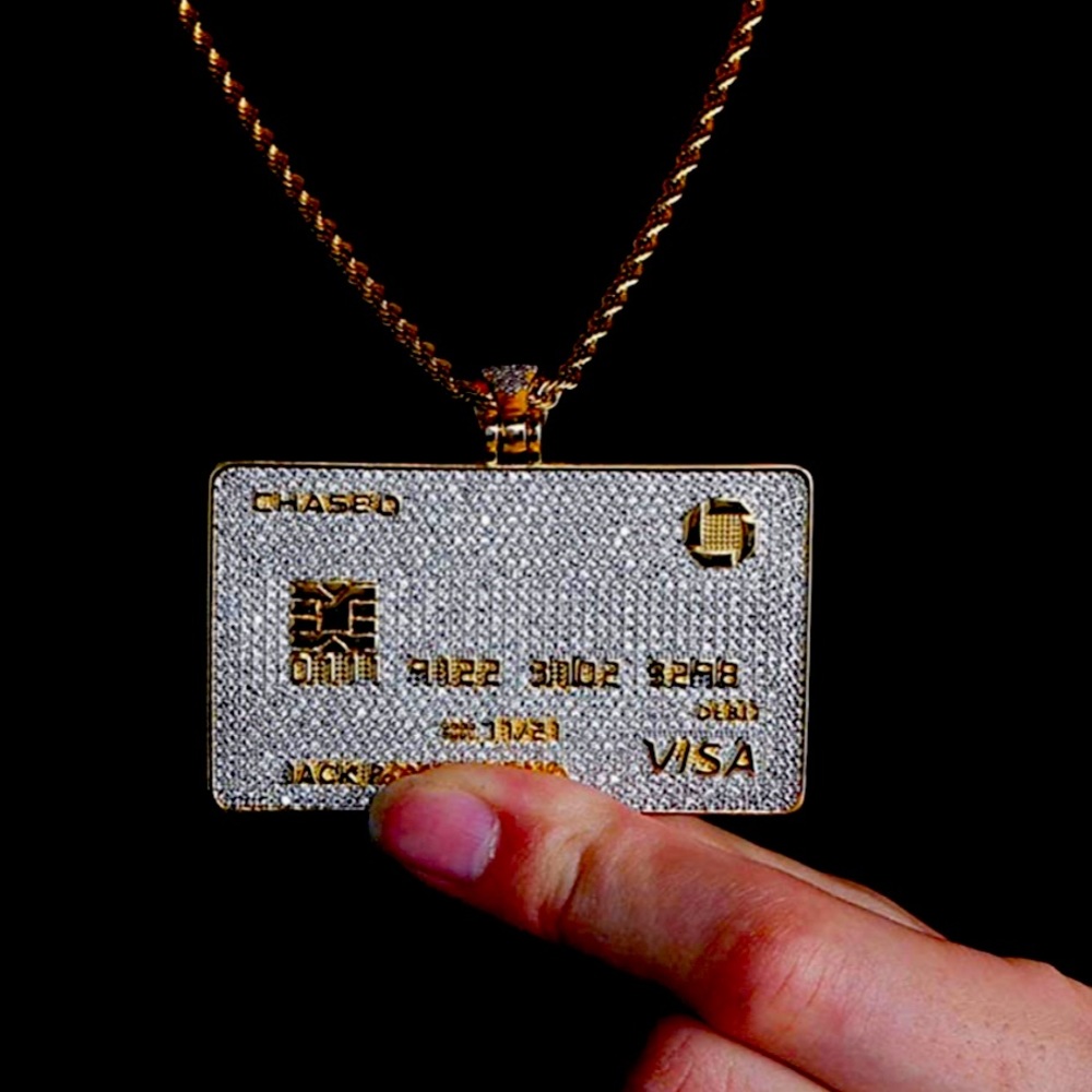 Custom made credit card pendant list name you want on it below! Ready in 13 days
